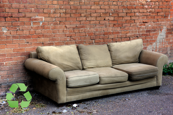 furniture-for-recycling-mngmovers Old bulky sofa to be recycled