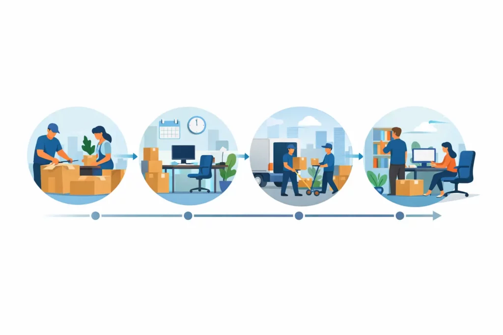 Office Move Timeline Example for a 12-Week Move