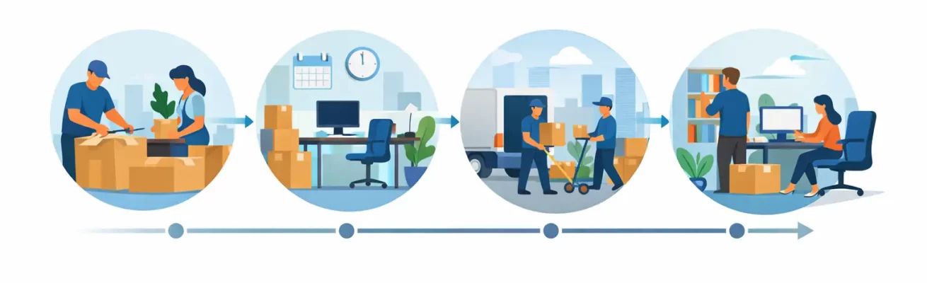 Office Move Timeline Example for a 12-Week Move